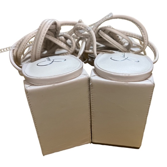 ✅New! JESSICA SIMPSON Women's Maena Ankle-Tie Sandals Nude - Picture 7 of 8